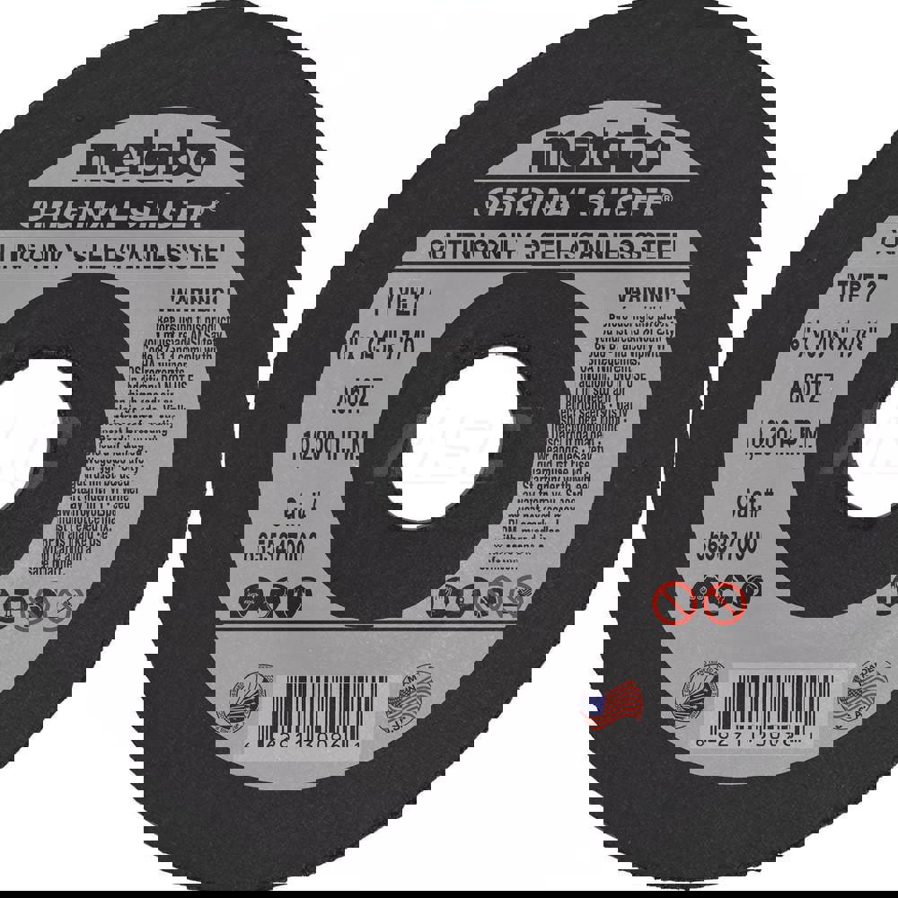 Cutoff Wheel: Type 27, 6